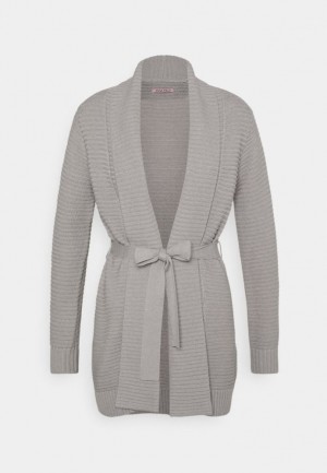 Dámské Kardigan Anna Field Belted Cardigan Cardigan Šedé | PWYO-30467