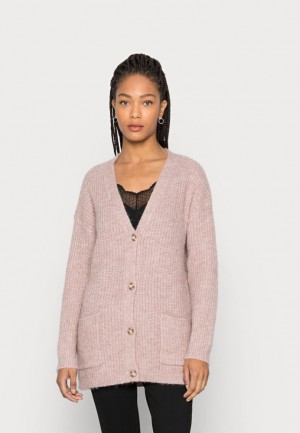 Dámské Kardigan Anna Field Long Cardigan With Pocket Cardigan Růžové | UNTO-03659