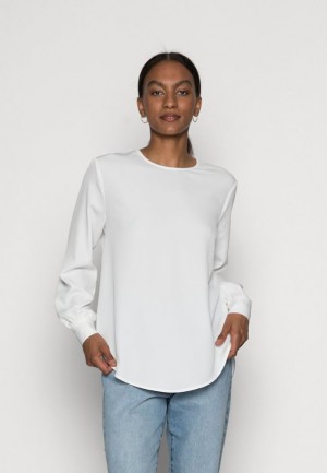 Dámské Košile Anna Field Basic Blouse Blouse Bílé | PBYW-73214