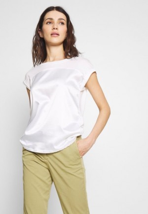 Dámské Košile Anna Field Basic T Shirt Bílé | SFVO-40865