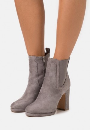 Dámské Kotníkové Boty Anna Field High Podpatku Ankle Boots Světle Šedé | VKEM-83215