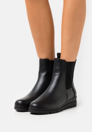 Dámské Kotníkové Boty Anna Field Klínku Ankle Boots Černé | YFPO-12498