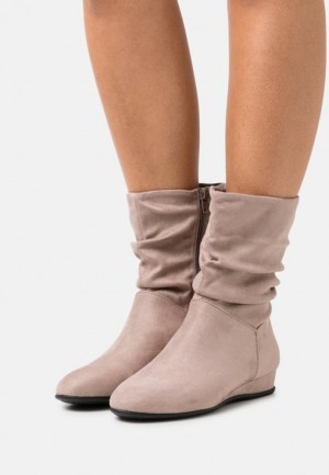 Dámské Kotníkové Boty Anna Field Klínku Ankle Boots Šedé Hnědé | FHDU-39415