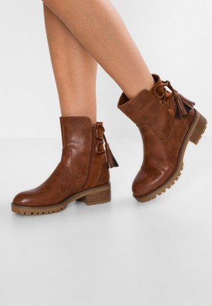 Dámské Kotníkové Boty Anna Field Krajkové Up Ankle Boots Hnědé | NELG-98127