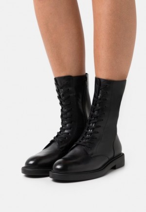 Dámské Kotníkové Boty Anna Field Krajkové Up Ankle Boots Černé | GXZD-96154