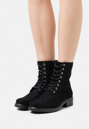 Dámské Kotníkové Boty Anna Field Krajkové Up Ankle Boots Černé | ENKY-56902