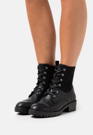 Dámské Kotníkové Boty Anna Field Krajkové Up Ankle Boots Černé | EJQZ-45067