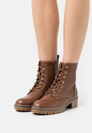 Dámské Kotníkové Boty Anna Field Krajkové Up Ankle Boots Hnědé | CAVP-12093