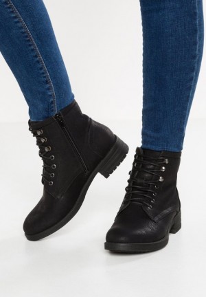 Dámské Kotníkové Boty Anna Field Krajkové Up Ankle Boots Černé | XMPL-29145