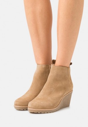 Dámské Kotníkové Boty Anna Field Læder Ankle Boots Béžový | OXUG-10853