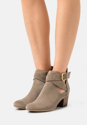 Dámské Kotníkové Boty Anna Field Læder Ankle Boots Šedé Hnědé | NDUZ-93678