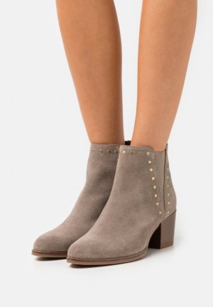Dámské Kotníkové Boty Anna Field Læder Ankle Boots Šedé Hnědé | KEBZ-75419