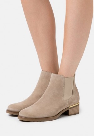 Dámské Kotníkové Boty Anna Field Læder Ankle Boots Béžový | IXZK-34120