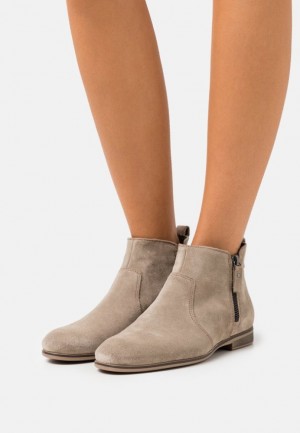 Dámské Kotníkové Boty Anna Field Læder Ankle Boots Béžový | HRMS-05638