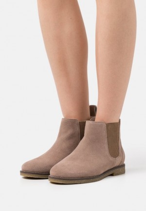 Dámské Kotníkové Boty Anna Field Læder Ankle Boots Béžový | FJIG-08943