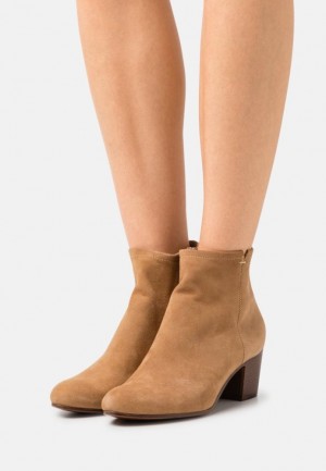 Dámské Kotníkové Boty Anna Field Læder Ankle Boots Béžový | BVEK-02784