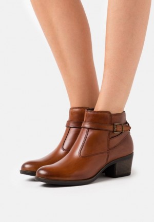 Dámské Kotníkové Boty Anna Field Læder Ankle Boots Hnědé | WQSG-73214