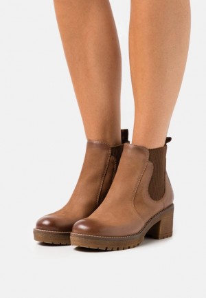 Dámské Kotníkové Boty Anna Field Læder Ankle Boots Hnědé | TSDR-64958