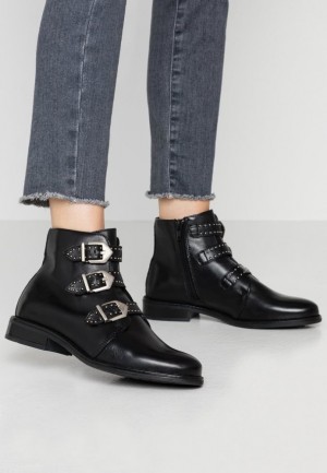 Dámské Kotníkové Boty Anna Field Læder Booties Ankle Boots Černé | BREY-10647