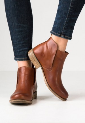 Dámské Kotníkové Boty Anna Field Læder Booties Ankle Boots Hnědé | TLCD-37208