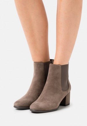 Dámské Kotníkové Boty Anna Field Læder Classic Ankle Boots Šedé Hnědé | MORT-39261