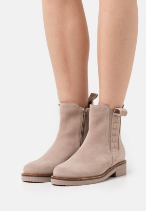 Dámské Kotníkové Boty Anna Field Læder Classic Ankle Boots Béžový | ETSL-34916