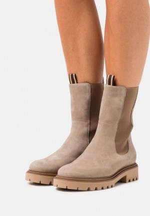 Dámské Kotníkové Boty Anna Field Læder Classic Ankle Boots Béžový | EDWJ-53914