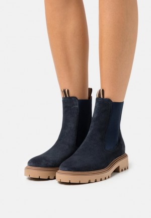 Dámské Kotníkové Boty Anna Field Læder Classic Ankle Boots Tmavě Blankyt | BWZN-20146