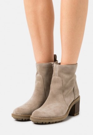 Dámské Kotníkové Boty Anna Field Læder Classic Ankle Boots Šedé Hnědé | XNFV-12986