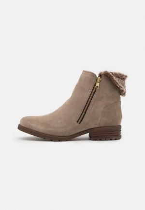 Dámské Kotníkové Boty Anna Field Læder Classic Ankle Boots Béžový | UCOA-46071