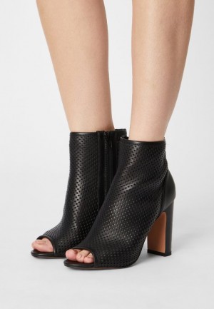 Dámské Kotníkové Boty Anna Field Læder High Podpatku Ankle Boots Černé | KWMA-13478