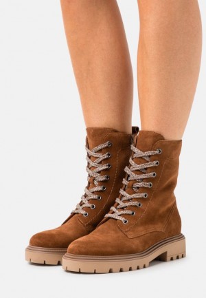 Dámské Kotníkové Boty Anna Field Læder Krajkové Up Ankle Boots Hnědé | OCPL-62534