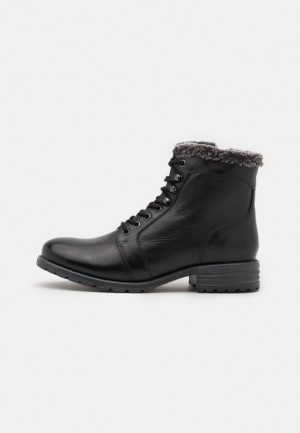 Dámské Kotníkové Boty Anna Field Læder Krajkové Up Ankle Boots Černé | MTPW-62074