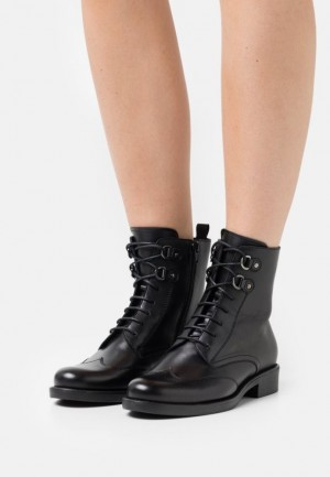 Dámské Kotníkové Boty Anna Field Læder Krajkové Up Ankle Boots Černé | FWLJ-76423