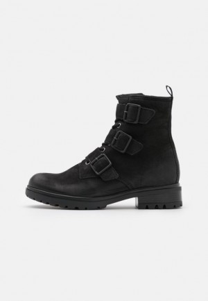 Dámské Kotníkové Boty Anna Field Læder Krajkové Up Ankle Boots Černé | XHRY-70394