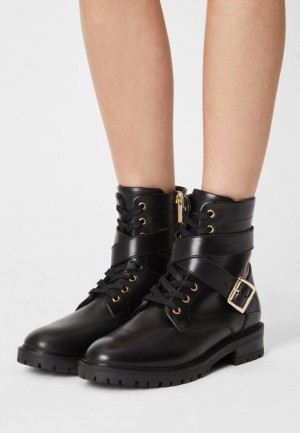 Dámské Kotníkové Boty Anna Field Læder Krajkové Up Ankle Boots Černé | WKQF-97086