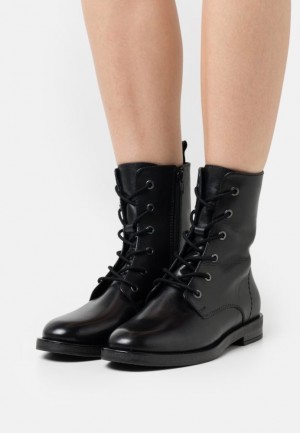 Dámské Kotníkové Boty Anna Field Læder Krajkové Up Ankle Boots Černé | UEYI-62508