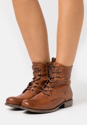 Dámské Kotníkové Boty Anna Field Læder Krajkové Up Ankle Boots Hnědé | SBEW-06982