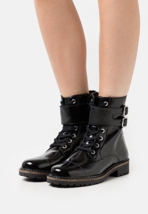 Dámské Kotníkové Boty Anna Field Læder Krajkové Up Ankle Boots Černé | RFEN-89510