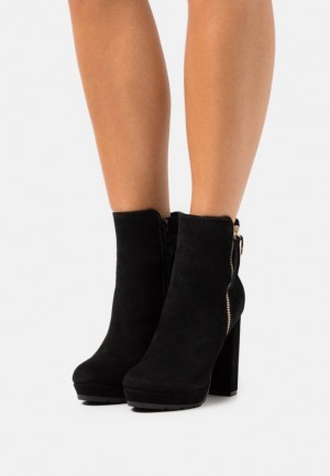 Dámské Kotníkové Boty Anna Field Læder Platformy Ankle Boots Černé | YDGI-02173