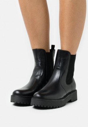 Dámské Kotníkové Boty Anna Field Læder Platformy Ankle Boots Černé | STWN-19087