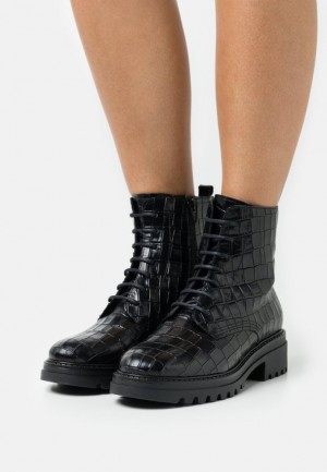 Dámské Kotníkové Boty Anna Field Læder Platformy Ankle Boots Černé | RTNU-19752