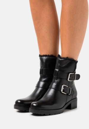 Dámské Kotníkové Boty Anna Field Læder Platformy Ankle Boots Černé | QWEO-18367