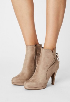 Dámské Kotníkové Boty Anna Field Pohodlí High Podpatku Ankle Boots Šedé Hnědé | ZSEK-91034