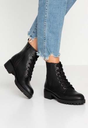 Dámské Kotníkové Boty Anna Field Pohodlí Krajkové Up Ankle Boots Černé | DMPC-65890