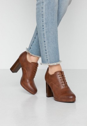 Dámské Lodičky Anna Field High Podpatku Ankle Boots Hnědé | BLOD-47180