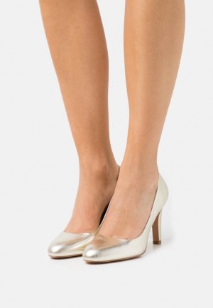 Dámské Lodičky Anna Field Læder Classic Heels Zlaté | KQSR-50827