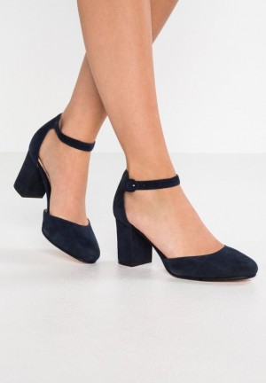 Dámské Lodičky Anna Field Læder Classic Heels Tmavě Blankyt | JXKT-95032