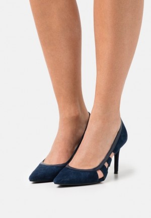 Dámské Lodičky Anna Field Læder Classic Heels Tmavě Blankyt | GRDH-49105