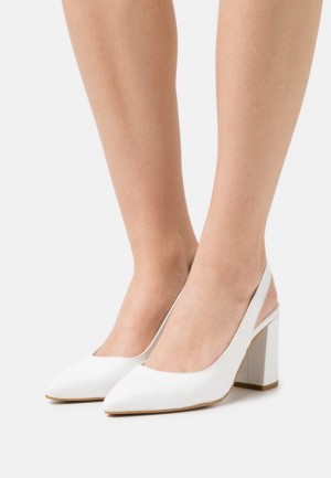 Dámské Lodičky Anna Field Læder Classic Heels Bílé | CGNT-80513